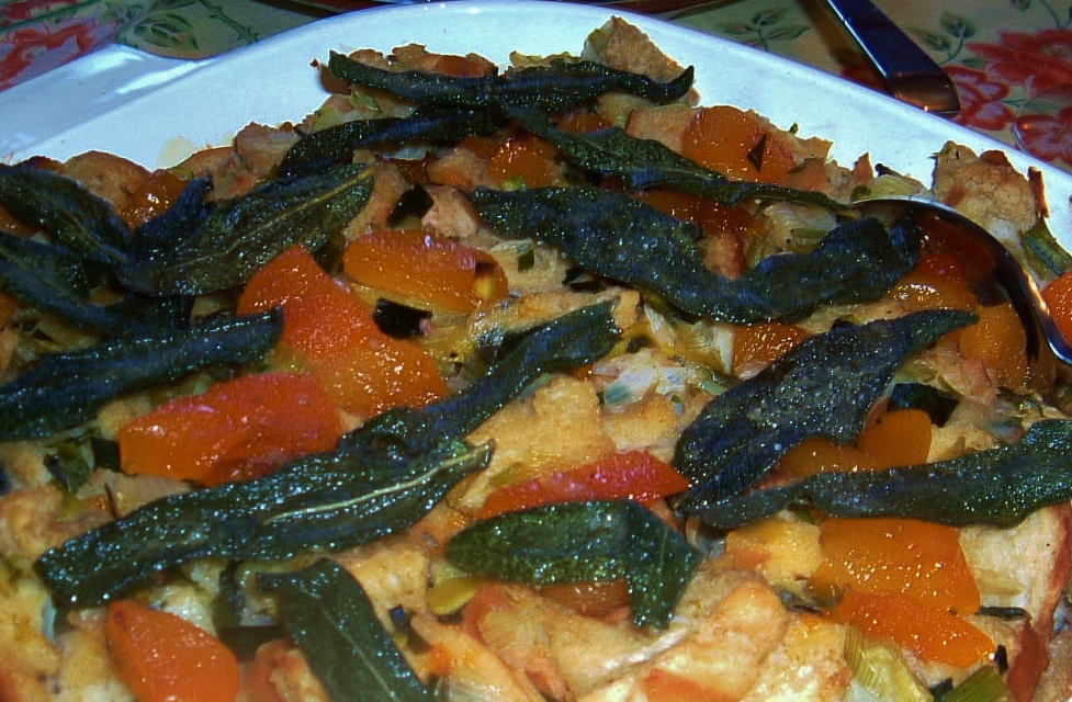 Grand Marnier-Apricot Dressing with Crispy Sage Leaves
