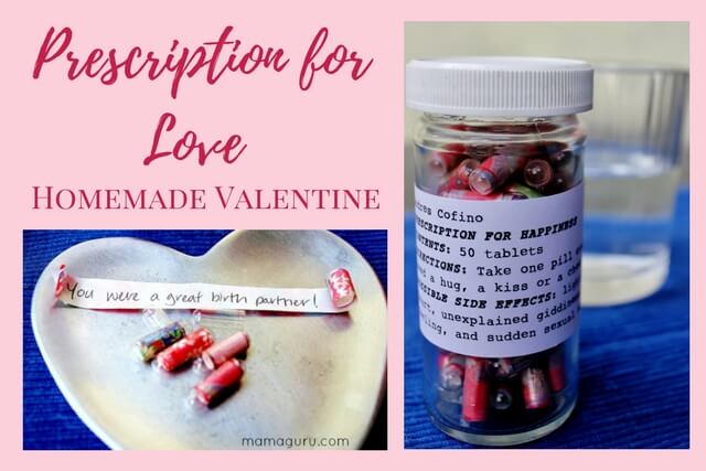 Prescription for Love Homemade Valentine