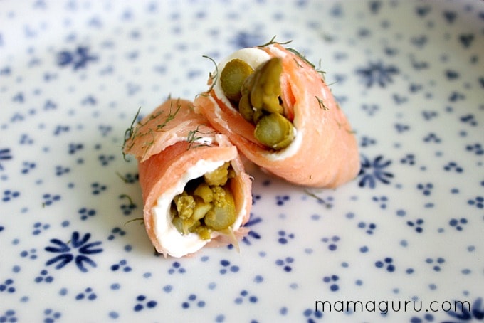 Smoked Salmon and Pickled Asparagus Sushi