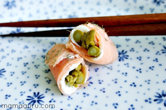 Smoked Salmon and Pickled Asparagus Sushi
