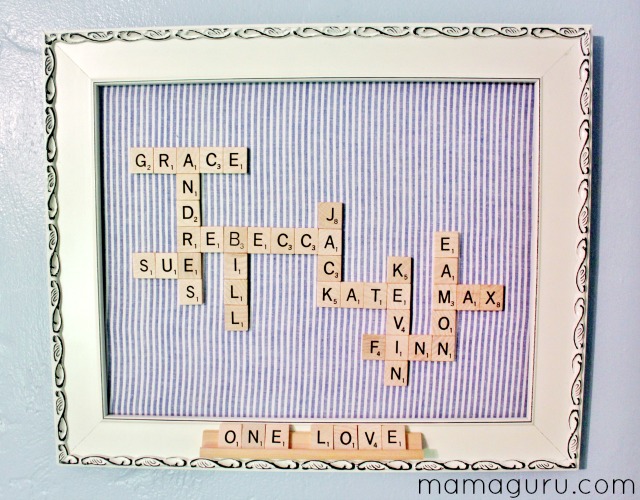 DIY Craft  Family Tree Scrabble Style