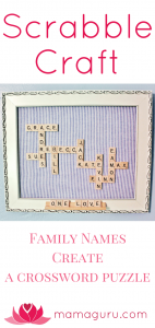 Scrabble Craft Using Family Names