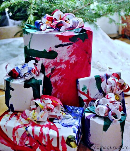 homemade-recycled-wrapping-paper