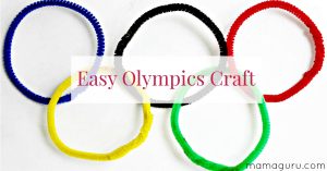 Olympics Craft for Toddlers and Preschoolers Using Pipe Cleaners