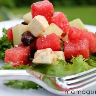 Watermelon Cucumber and Feta Salad