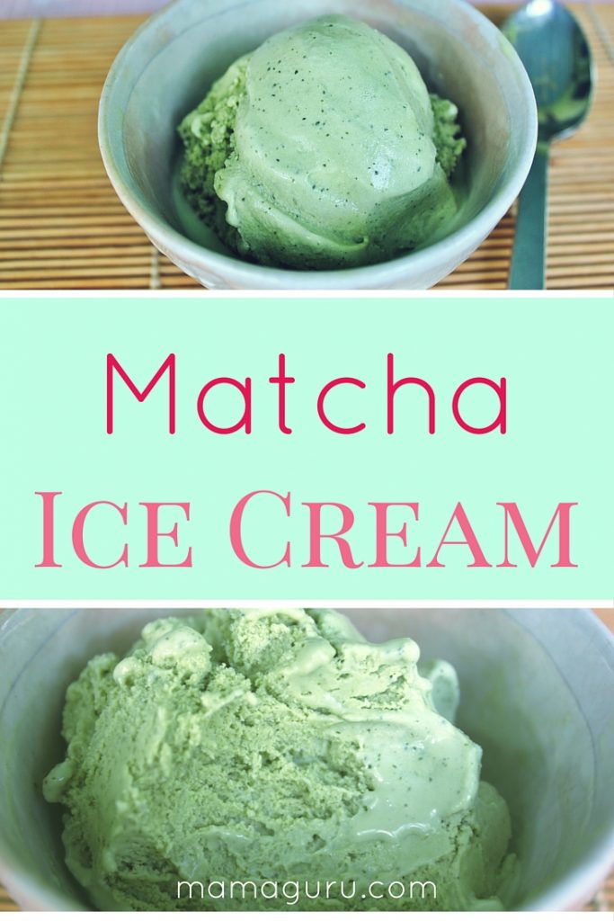 Matcha Ice Cream recipe, a luscious ice cream the flavor of green tea