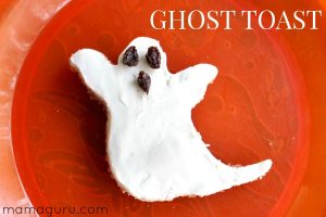 Ghost Toast Halloween food for kids