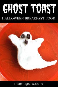 Ghost Toast Halloween Breakfast Food