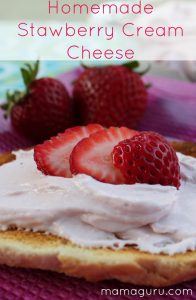 Whipped Cream Cheese recipe, strawberry flavor