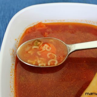 Alphabet Soup recipe, healthy kid food, tomato