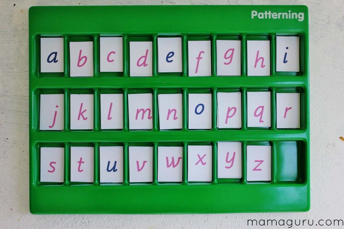 Montessori Moveable Alphabet Cursive (with instructions)