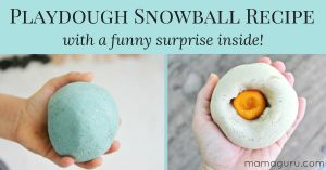 Play dough snowball recipe