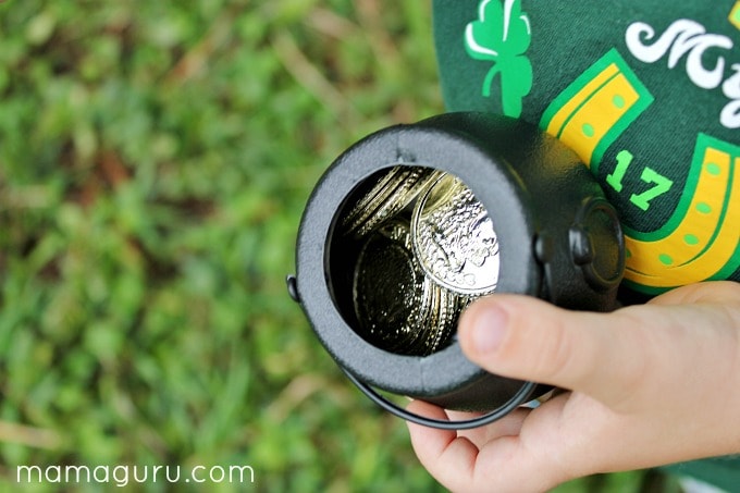 St. Patrick's Day Preschool Party: Child with a pot of gold