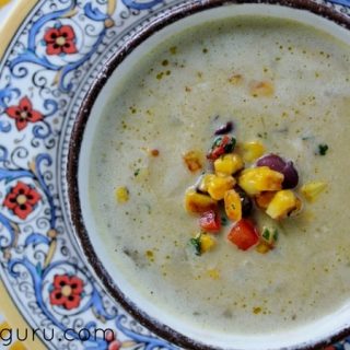Comfy Corn Chowder (dairy free, vegan soup)
