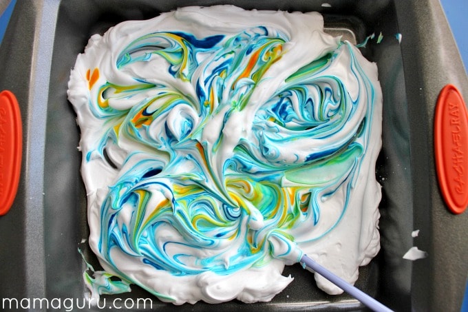 How to Make Marbled Paper with Shaving Cream