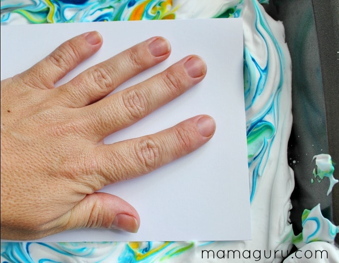 How to Make Marbled Paper with Shaving Cream