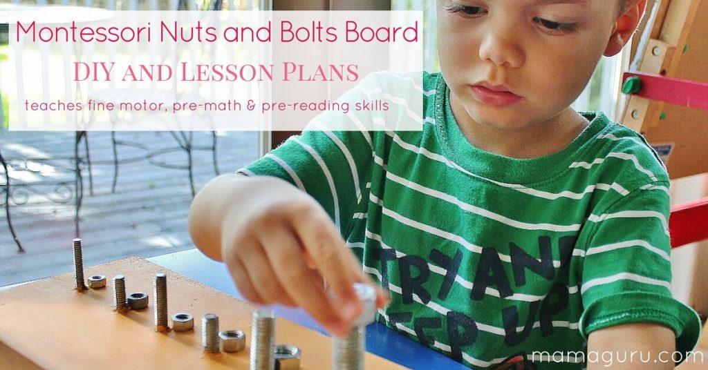 Montessori Nuts & Bolts Board 