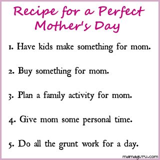 Recipe for a Perfect Mother’s Day (for Dads)