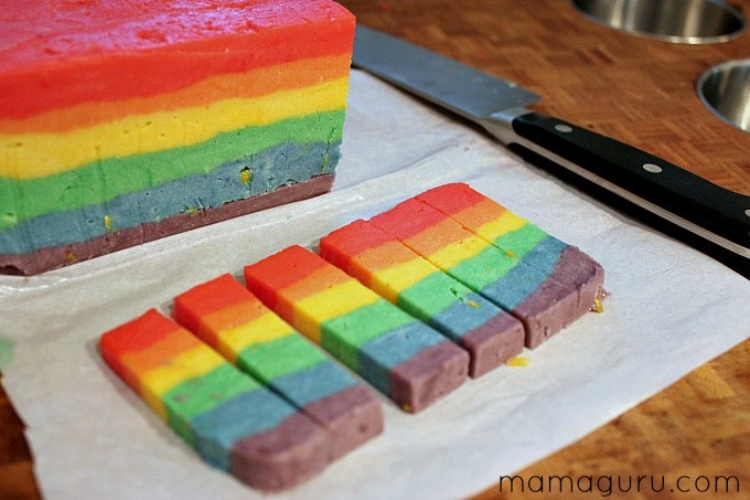 Rainbow Cookies for St. Patrick's Day