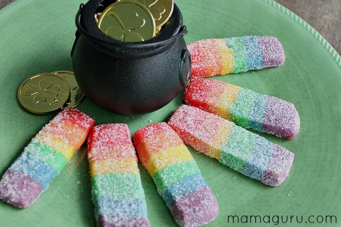 Rainbow Cookies for St. Patrick's Day