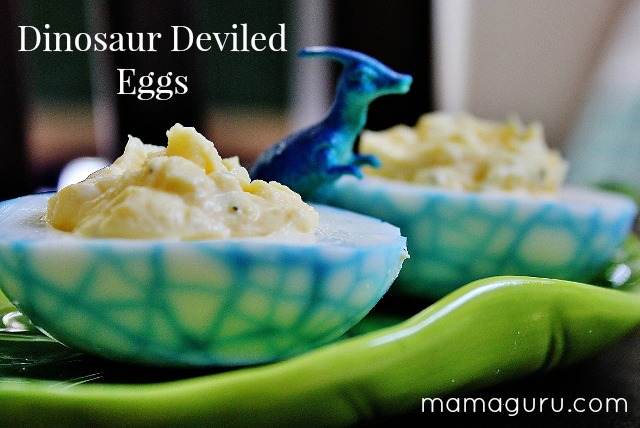 Dinosaur Deviled Eggs | Kids Birthday Party Food Ideas They Won't Snub | birthday party food ideas